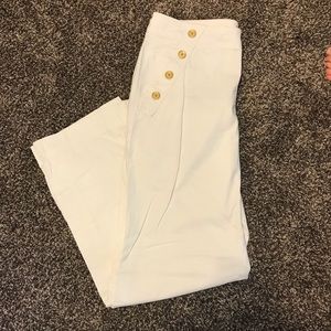 J.Crew Gold button trouser pant